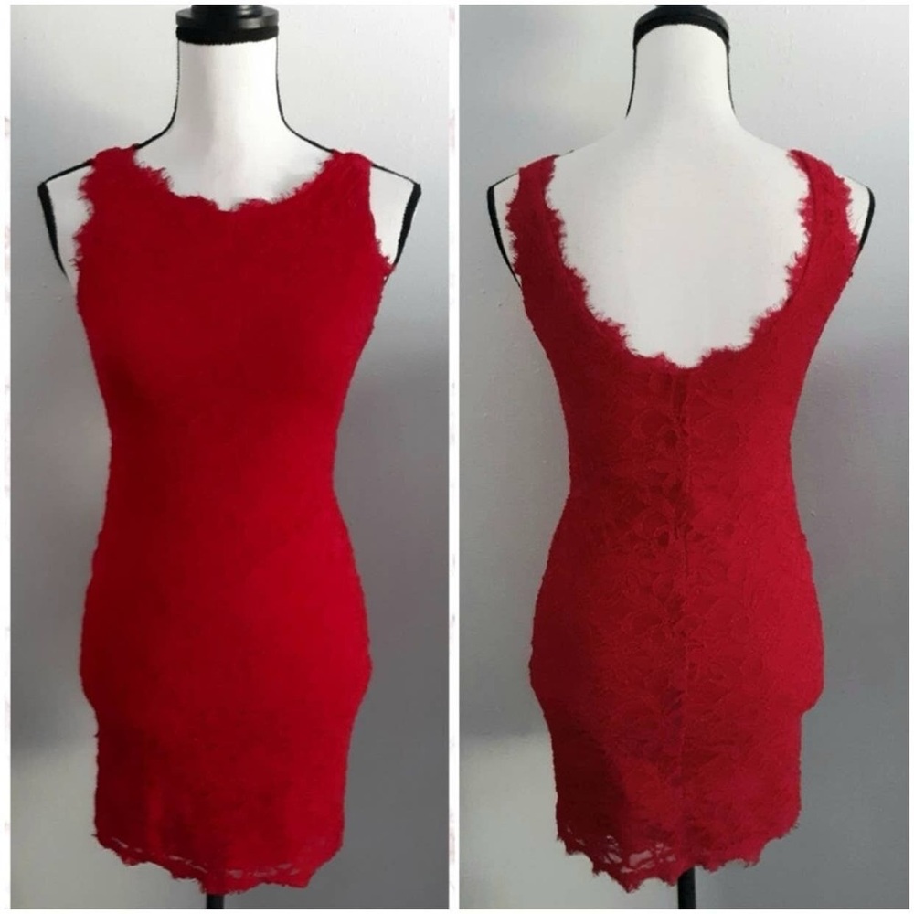 Jump Apparel Red Lace Dress